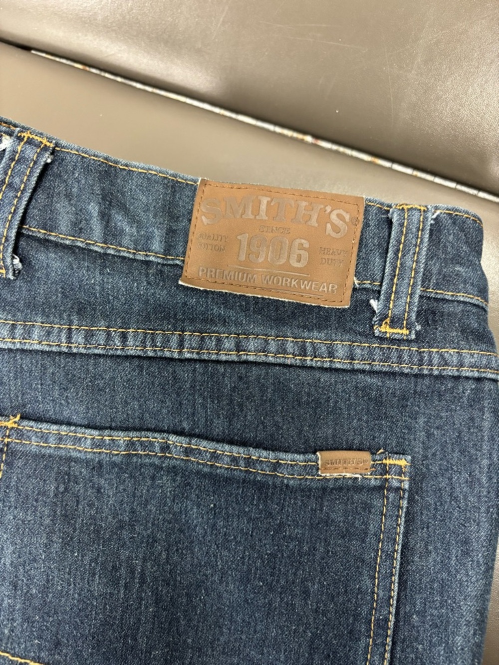 EUC Smith’s Work Wear Lined Denim Carpenter Jeans Size 36 x 32 - Picture 9 of 10